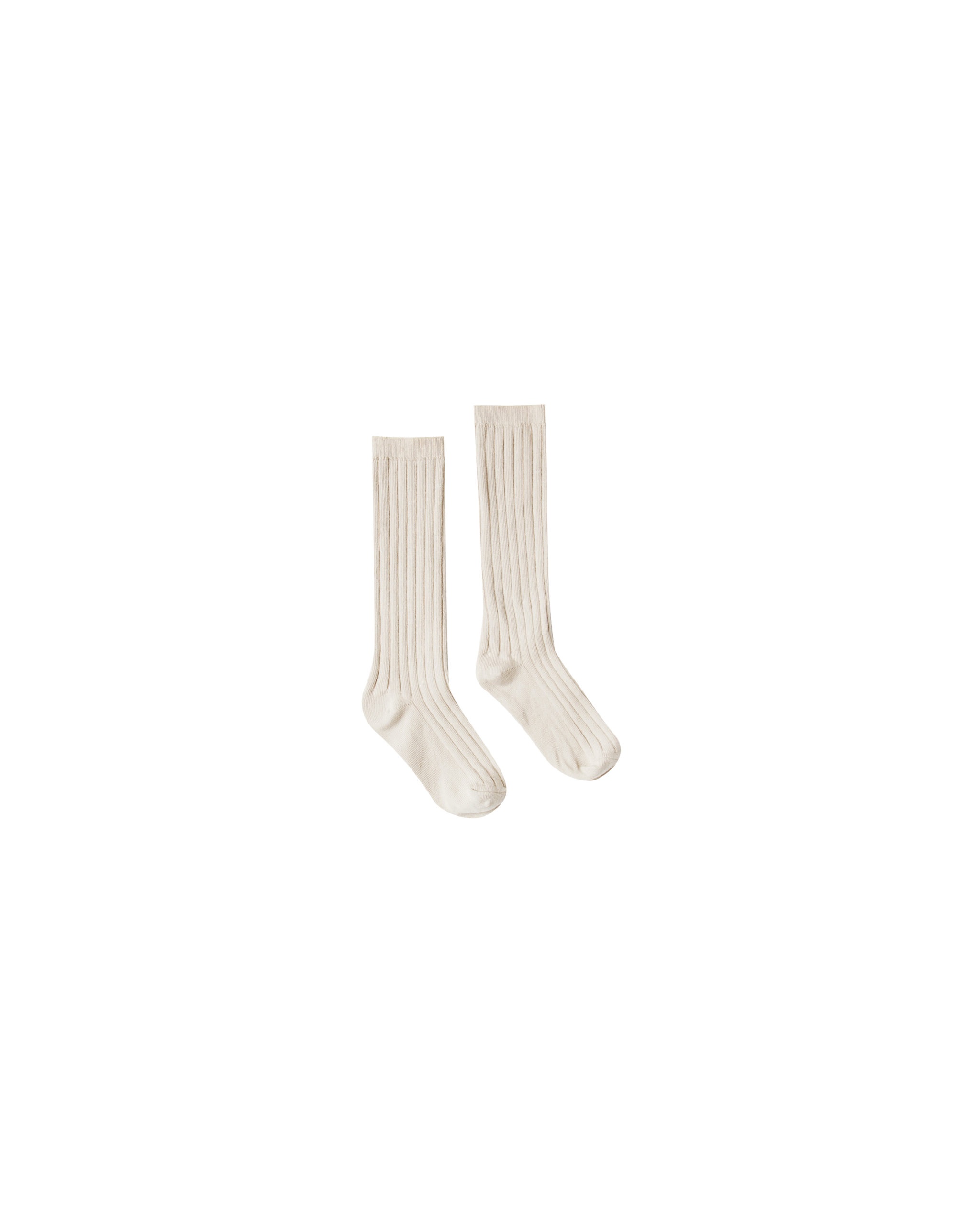 Rylee + Cru Solid Ribbed Socks – Natural