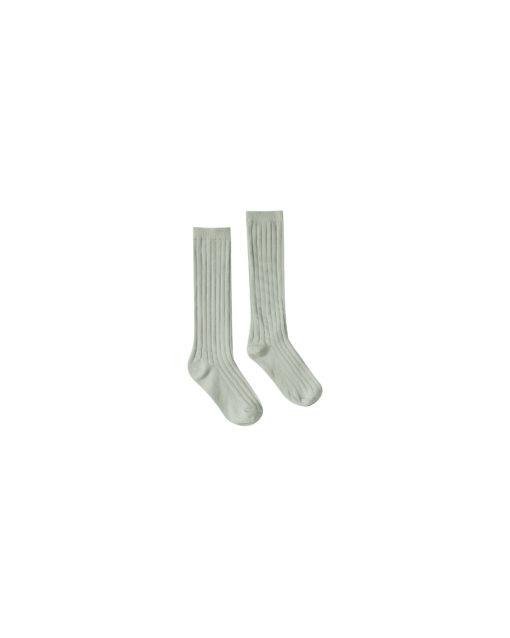 Rylee + Cru Solid Ribbed Socks – Seafoam