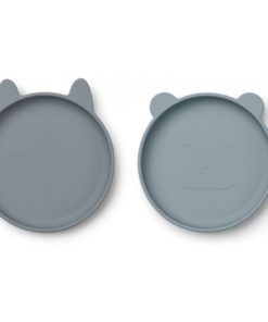 Liewood Olivia Plate – 2 pack Blue Mix