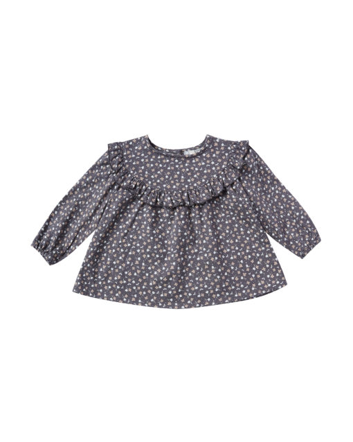 Rylee + Cru Victoria Blouse – Indigo Ditsy