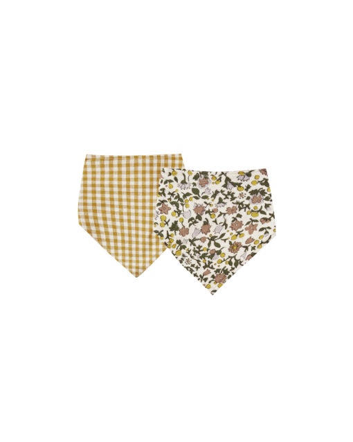 Rylee + Cru Scarf Bib Set – Ivory and Goldenrod