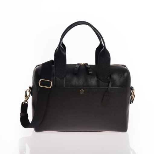 Jem + Bea -Leather Amber Bag – Exclusive to So Beau Baby – Black