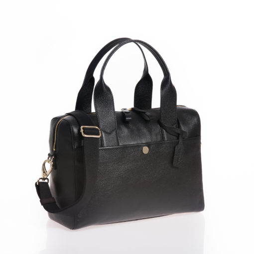 Jem + Bea -Leather Amber Bag – Exclusive to So Beau Baby – Black