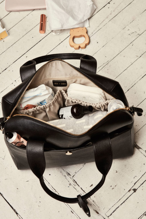 Jem + Bea -Leather Amber Bag – Exclusive to So Beau Baby – Black