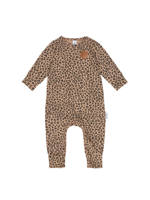 Huxbaby Animal Print Romper – Caramel