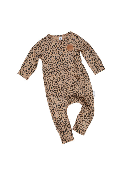 Huxbaby Animal Print Romper – Caramel