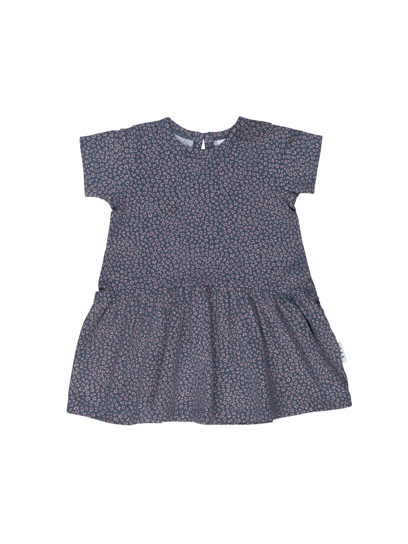 Huxbaby Ditzy Animal Print Drop Waist Dress - Dark Blue - So Beau Baby