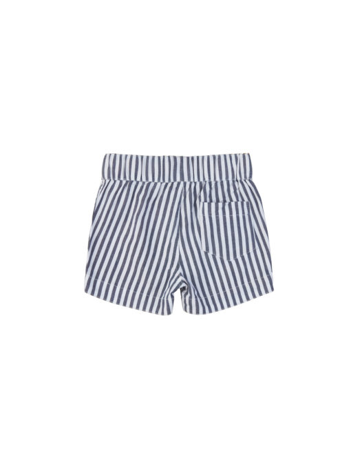 Huxbaby Reversible Chino Short – Navy + Mustard Stripe