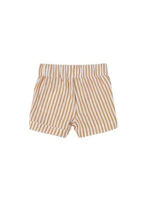 Huxbaby Reversible Chino Short – Navy + Mustard Stripe