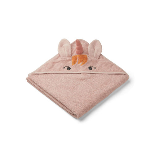 Liewood Augusta Hooded Towel – Unicorn – Sorbet Rose