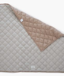 Warren Hill Linen Quilted Play Mat Square-Reversible- Chestnut/Natural