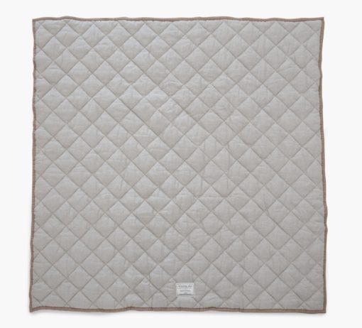 Warren Hill Linen Quilted Play Mat Square-Reversible- Chestnut/Natural