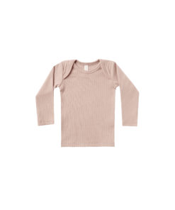 Quincy Mae Ribbed Long Sleeve Lap Tee – Petal