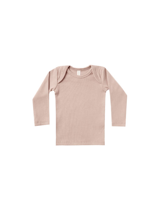 Quincy Mae Ribbed Long Sleeve Lap Tee – Petal