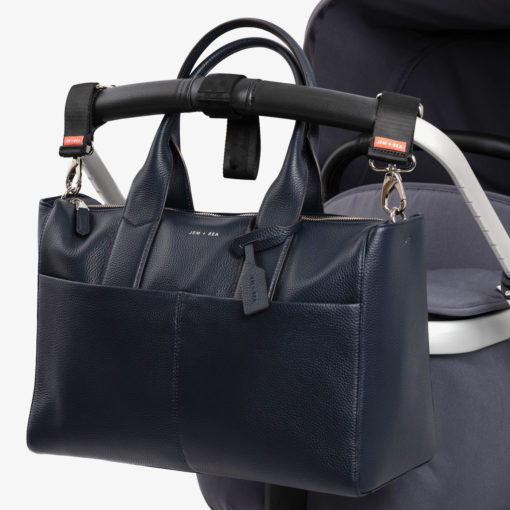 Jem + Bea -Leather Jemima Bag – Exclusive to So Beau Baby – Navy