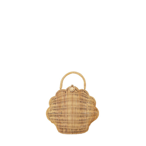 Olli Ella Kids Shell Purse- Straw