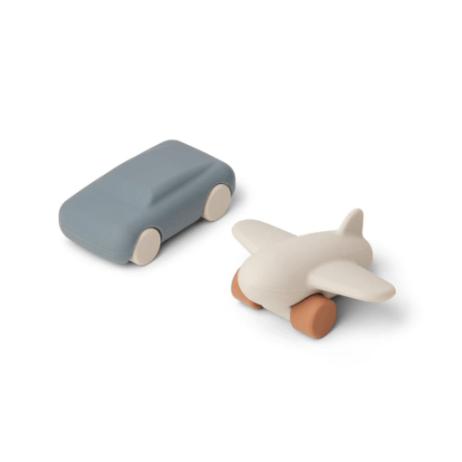 Liewood Kevin Car and Airplane 2 Pack – Sea Blue/Sandy