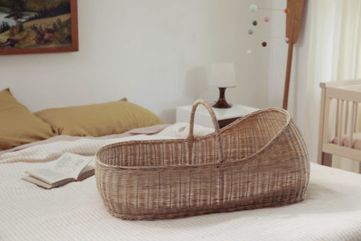 Olli Ella Lyra Moses Basket with Cotton Mattress