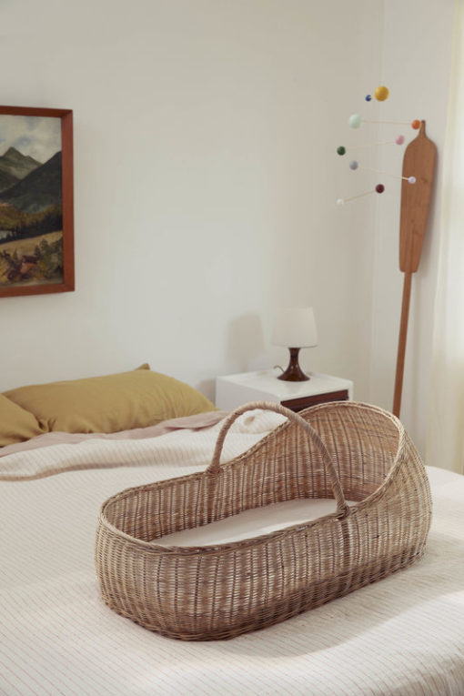 Olli Ella Lyra Moses Basket with Cotton Mattress