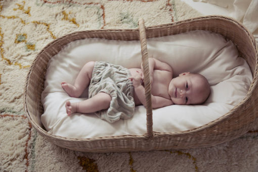 Olli Ella Lyra Moses Basket with Cotton Mattress