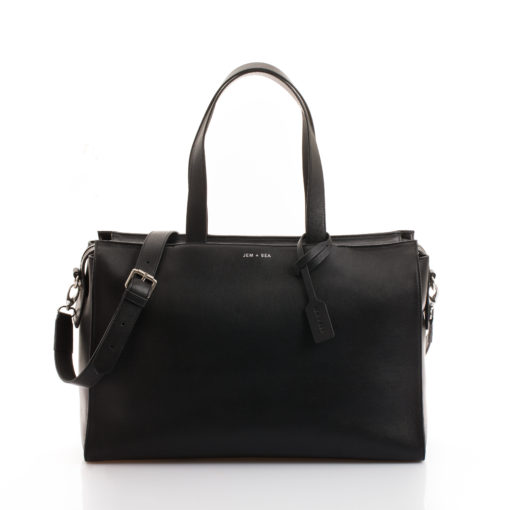 Jem + Bea Leather Margot Bag – Exclusive to So Beau Baby- Black