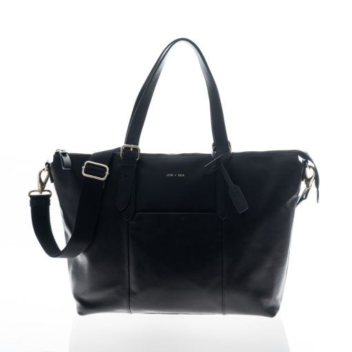 Jem + Bea -Leather Beatrice Bag – Exclusive to So Beau Baby – Black