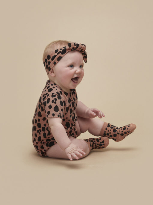 Huxbaby Terracotta Stripe/Ocelot 2pk Socks