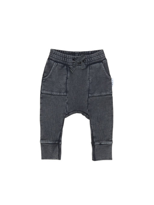 Huxbaby Pocket Drop Crotch Pant  – Charcoal