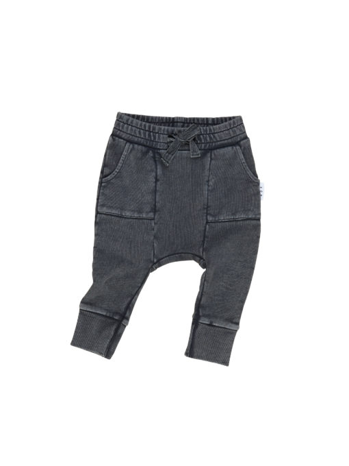 Huxbaby Pocket Drop Crotch Pant  – Charcoal