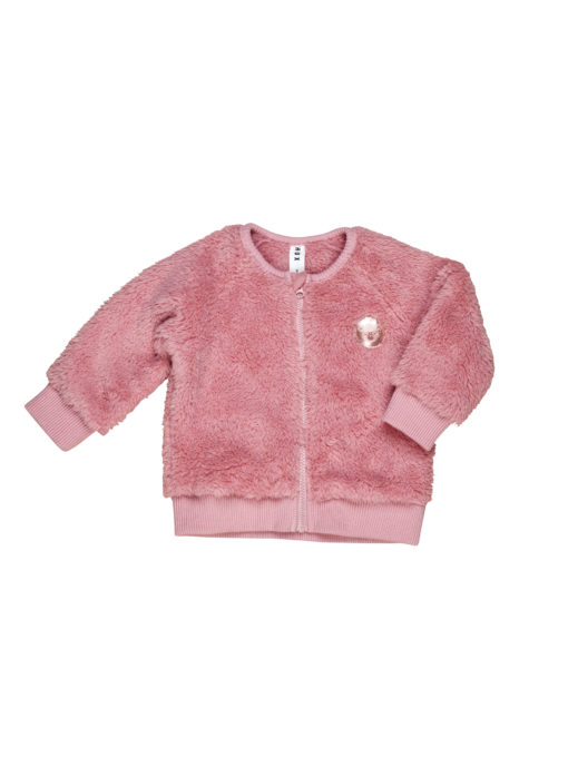 Huxbaby Faux Fur Jacket – Dark Rose