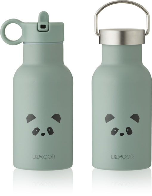Liewood Anker Water Bottle – Panda- Peppermint