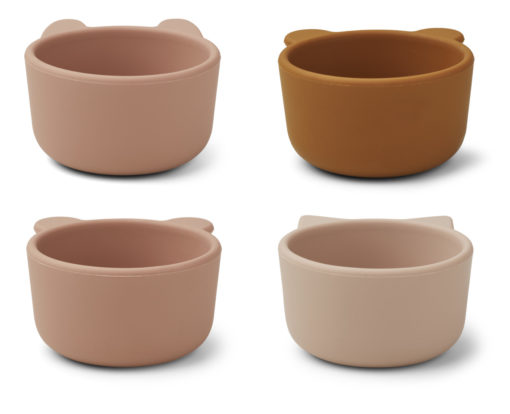 Liewood Malene Silicone Bowls – 4 Pack – Rose Multi Mix