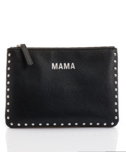 Jem + Bea -Leather Mama Clutch Stud – Black – Exclusive to So Beau Baby