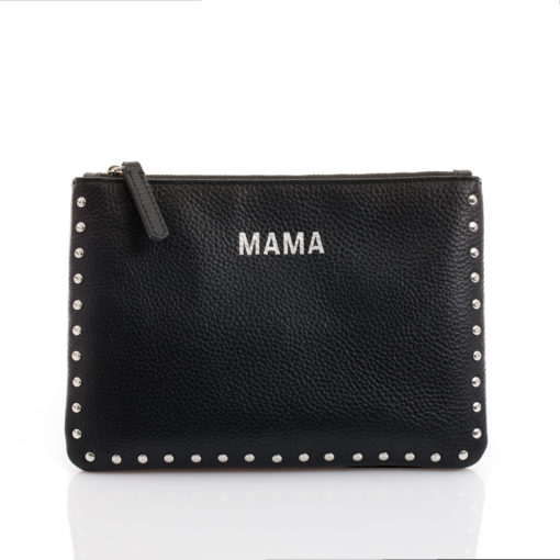 Jem + Bea -Leather Mama Clutch Stud – Black – Exclusive to So Beau Baby