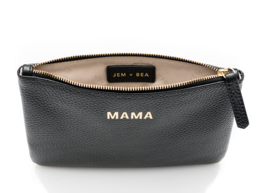 Jem + Bea -Leather Mama Clutch – Black – Exclusive to So Beau Baby