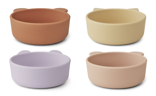 Liewood Iggy Bowls – 4 Pack – Light Lavender Multi