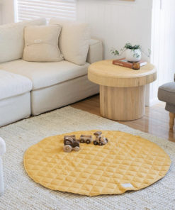 Warren Hill Linen Quilted Play Mat – Sunflower