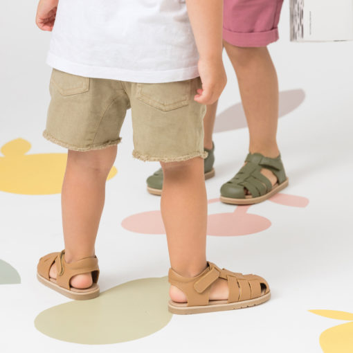 Pretty Brave Child Sandal – Rocco – Tan