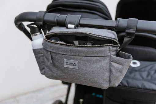 Jem + Bea – Eco Stroller Organiser – Grey – Exclusive to So Beau Baby