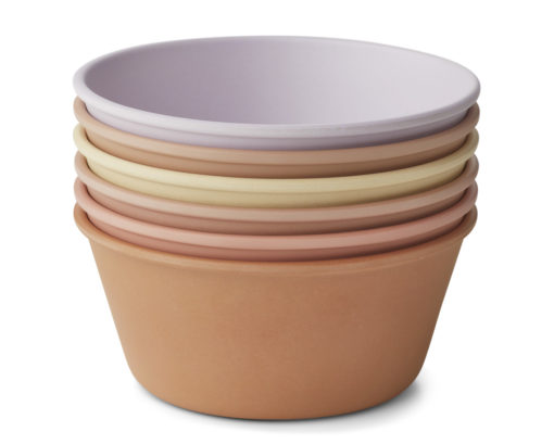 Liewood Irene Bowls- 6 Pack – Light Lavender Multi Mix