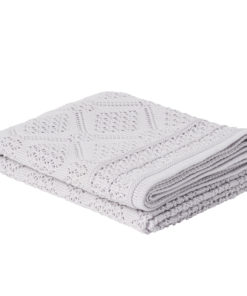 Heirloom Baby Merino Blanket – Geometric – Powder