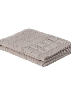 Heirloom Baby Merino Blanket – Vintage Shawl – Nutmeg