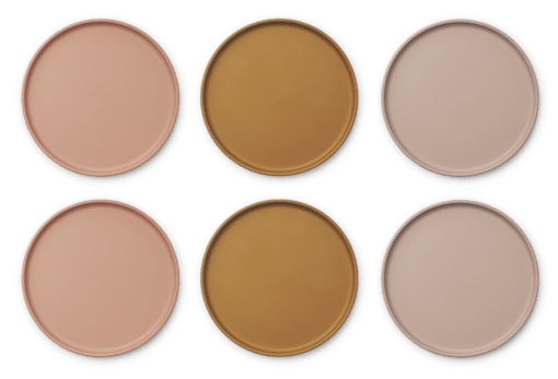 Liewood Logan Plate – 6 Pack – Rose Multi Mix