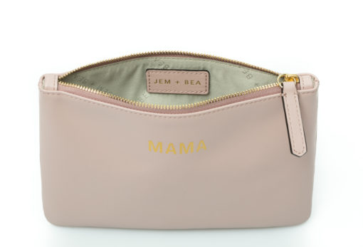 Jem + Bea -Leather Mama Clutch – Blush- Exclusive to So Beau Baby