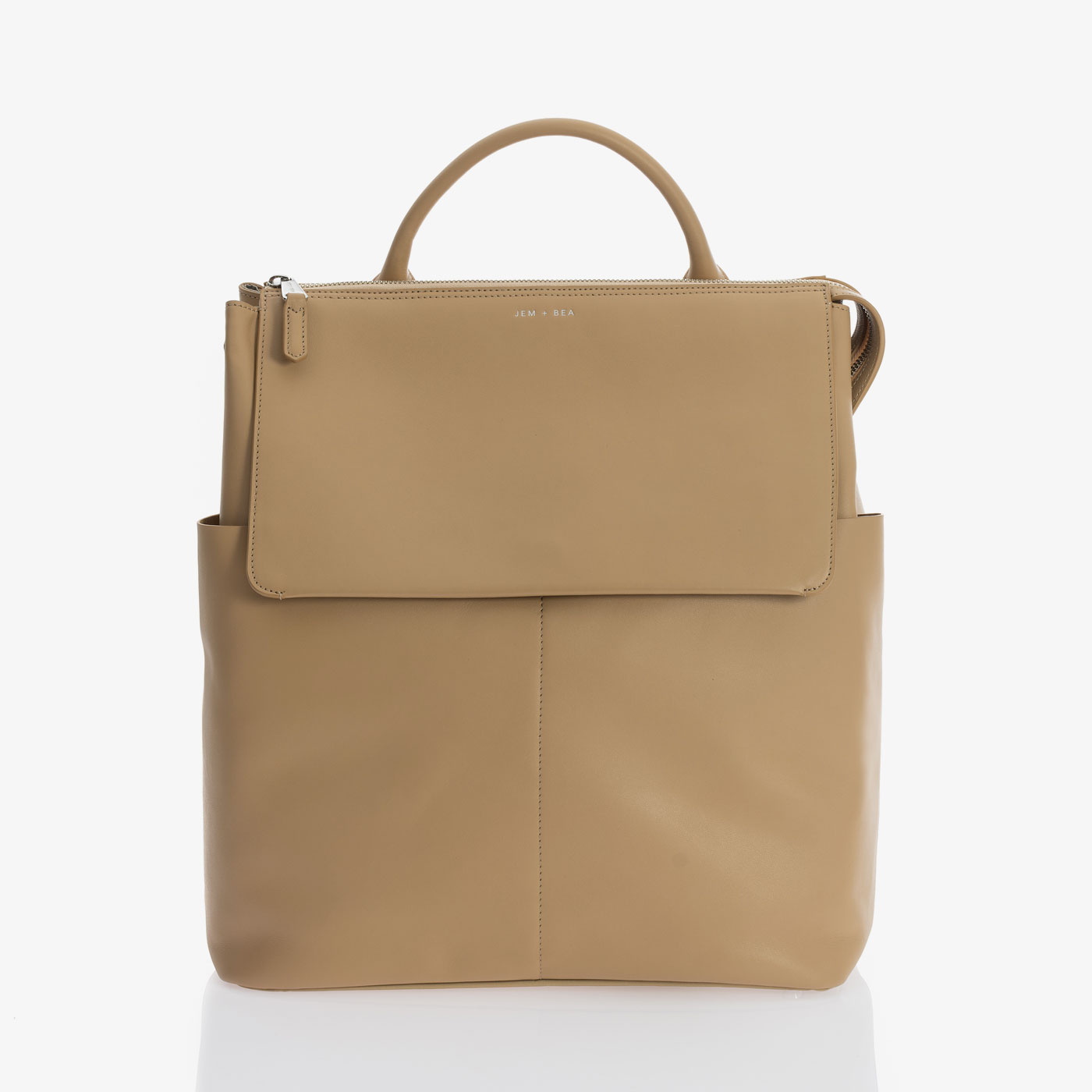 Jem + Bea -Leather Ada Backpack – Exclusive to So Beau Baby – Sand
