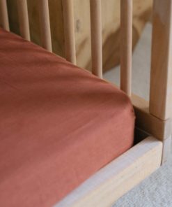 Warren Hill Stonewashed Linen Fitted Cot Sheets- Clay