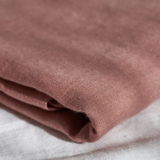 Warren Hill Stonewashed Linen Fitted Cot Sheets- Smoke Pink