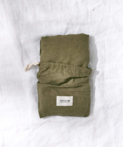 Warren Hill Stonewashed Linen Fitted Bassinet Sheet – Olive