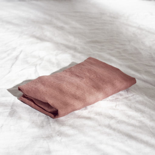 Warren Hill Stonewashed Linen Fitted Bassinet Sheet – Smoke Pink