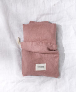 Warren Hill Stonewashed Linen Fitted Bassinet Sheet – Smoke Pink